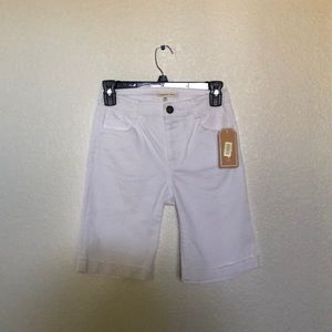 White jean shorts